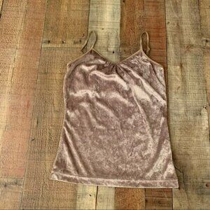 Personal identity tan velvet cami camisole tank top - S (3-5)
